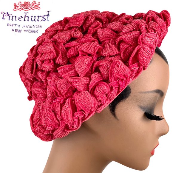 Vintage 40s 50s Chenille Loops Union Hat 